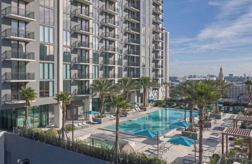 Tarpon River Apartment | High rise condo with balcony views and night life.