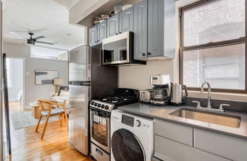 Greenwich Village Apartment | Inviting West Village 1BR w/W/D, nr Park, by Blueground