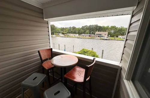Coinjock House | Knot Three- Balcony View of ICW- Dog Friendly!