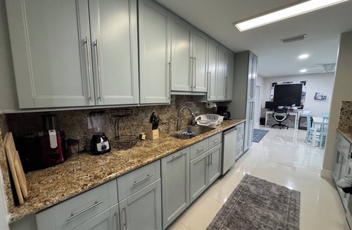 Miami Lakes House | Lake Front Home w Game Room, Hot Tub Swim Spa, Gym & Dock minutes from Hard Rock