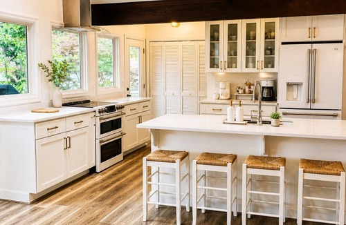 Bracey House | Lakefront with Private Dock, Hot Tub, Firepit, Kayaks, Game Room, Pet Friendly