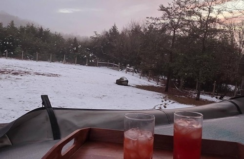 Bedford County Cabin | Little Annie's Cabin in Huddleston. Tucked away on 5 acres with hot tub.