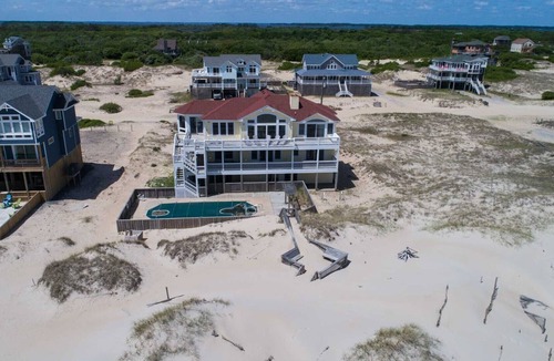 Carova Beach House | Luxurious oceanfront home, elevator, pool, game rm. Friday turnover! 4x4 bch
