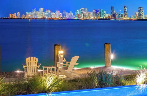 North Bay Village Villa | Luxury Bayfront Villa with Pool New Construction