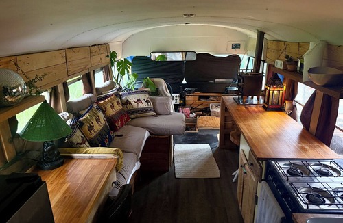Martin City House | Magic School Bus in historic Martin City offers a memorable getaway