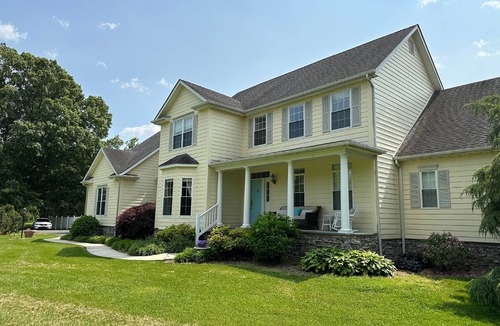 Easton House | Minutes from Downtown Easton and St. Michaels | Pool | 1st Floor Bedroom | Pet F