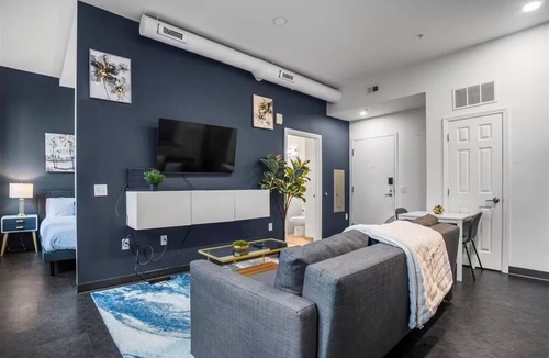Cultural District Apartment | Modern 1-Bedroom with WiFi & AC - Walk to Convention Center & Cultural District