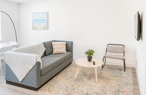 Riverside Park Apartment | Modern 2BR Stay with Desk, Patio, BBQ, Free Parking