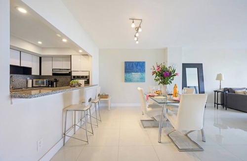 Sunny Isles Beach Condo | Modern condo w/bay views. WiFi, parking, tennis, playground and more!