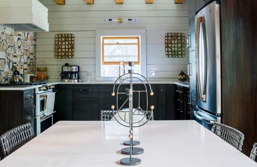 Stone Ridge House | Modern log cabin sited on six acres of land, private and secluded, serene...