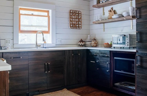 Stone Ridge House | Modern log cabin sited on six acres of land, private and secluded, serene...