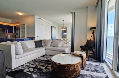 Central Beach Condo | Modern Luxury Beach Hotel Large 2 Bedroom with Views + 4 Private Balconies