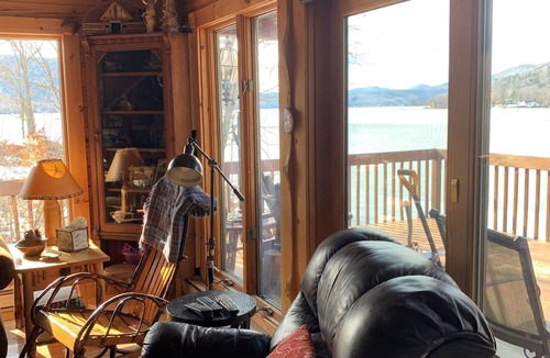 Ticonderoga House | Northern Lake George .Beautiful Log Home With Direct Water Front