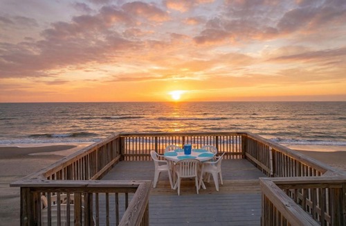 Ocean Hill House | Oceanfront Gem w Pool and Spas GameRm Dune Walkover
