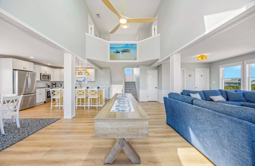 Waves House | Oceanfront Home in Waves with Private Pool, Hot Tub, and Home Theater
