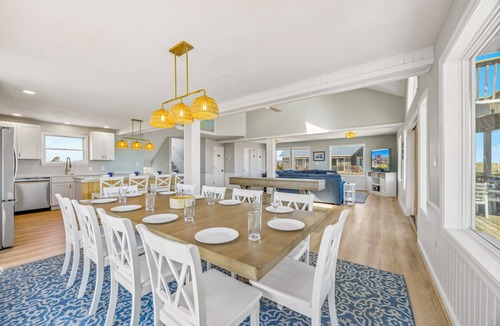 Waves House | Oceanfront Home in Waves with Private Pool, Hot Tub, and Home Theater