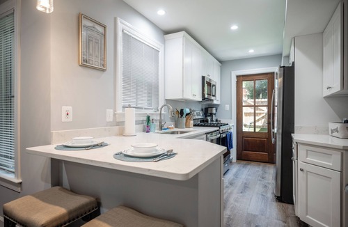 Old Town West House | Old Town Off Street Parking 98% Walk Score Fenced Yard Townhome