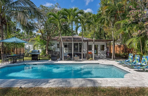 Poinsettia Heights House | Oversized Saltwater Pool! Private & Peaceful Tropical Chic Oasis!