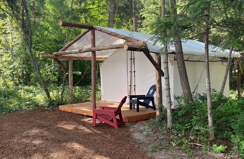 Columbia Falls RV Rental | Patriot Tent at Columbia Mountain Ranch near Glacier National Park
