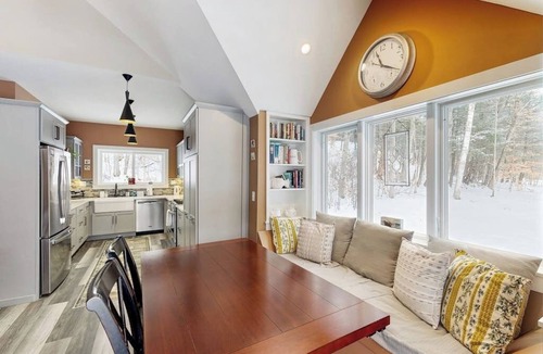 Newfane House | Peaceful riverfront house, dog-friendly, woodstove, decks, bbq, firepit, dock