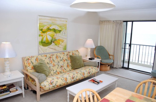 Midtown Ocean City Condo | Pristine, bright 1 bedroom oceanfront condo with free WiFi, coastal decor, and a gorgeous view of the ocean located in quiet midtown and only a few steps from the beach!