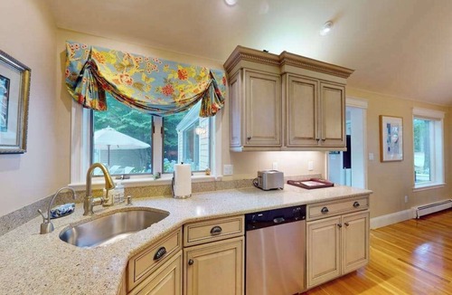Mashpee House | Private pool close to beach with cabana, grill, AC, patio, dog-friendly