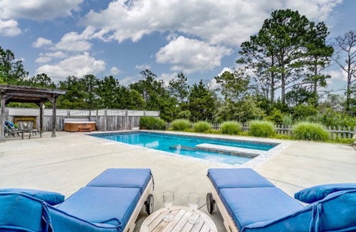 Port Haywood House | Private, secluded waterfront cottage - pool and hot tub feet from the back door.