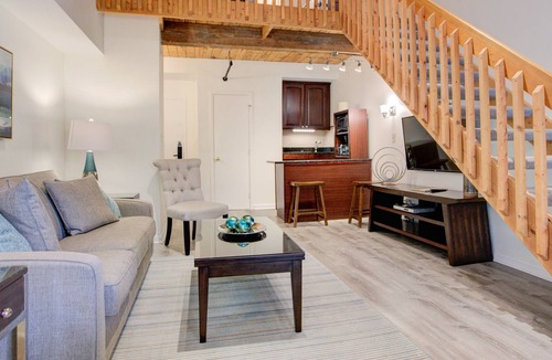 Wintergreen Condo | Recently updated, modern lodge room with open loft bedroom.