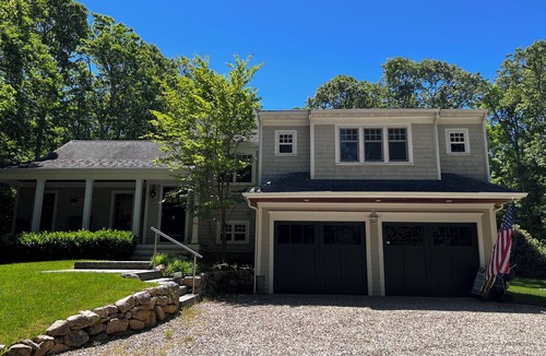 West Falmouth House | Roomy 4BD+ Home-Central A/C, Deck, Fire Pit, Private Yard & Outdoor Shower
