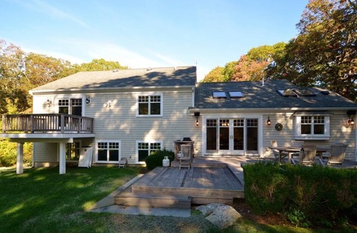 West Falmouth House | Roomy 4BD+ Home-Central A/C, Deck, Fire Pit, Private Yard & Outdoor Shower