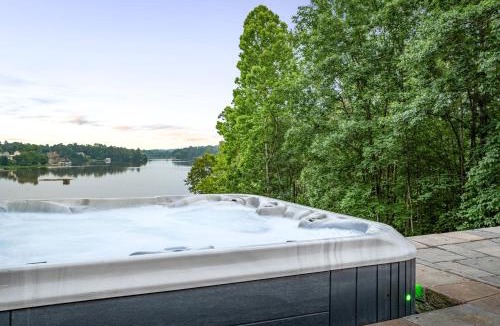 Louisa House | Secluded 3 Acre 5 BR Resort with Heated Private Lakeview Saltwater Infinity Pool, Hot Tub, Boat House, Sauna, and Game Room