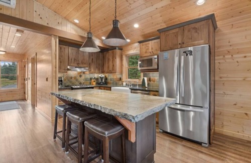 Whitefish Cabin | Secluded cabin with your own pond. Waterfront steps away. 30min to ski big mtn