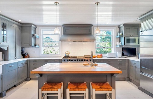 North Sea House | Secluded, Charming Southampton Farmhouse with pool, gardens, and timeless.