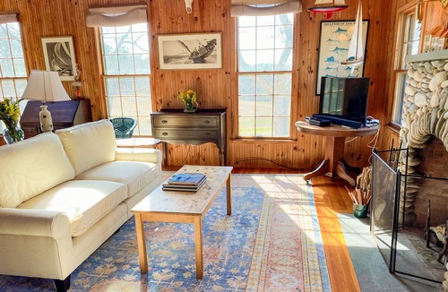 Edgartown House | Secluded Cottage on Several Private Acres, Deck, Fireplace, Walk to Beach!
