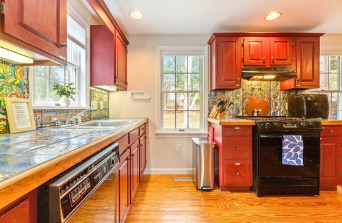 Falmouth House | Secluded home w/Trail to Beach & Sleeps 7