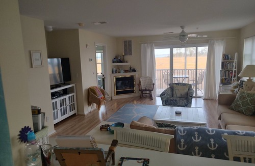 Ocean View Condo | Second story condo with beautiful and relaxing views of Indian River Bay!