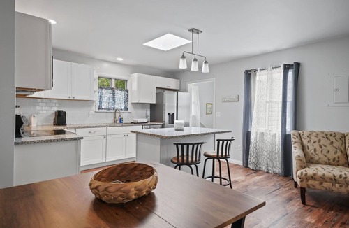 Deep Hole House | Serenity at Deep Hole Hideaway | Cozy Retreat w/Deck, Firepit, Full Kitchen & Pet Friendly