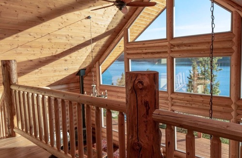 Whitefish House | Ski, Swim & Relax! Whitefish Lake Luxury Log Home w/ Incredible Views, Hot Tub,