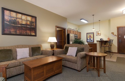 Edray Condo | Soaring Eagle #406: 2 Bedrooms, 2 Full Baths: Slope Side, Hot Tubs. Underground Parking.