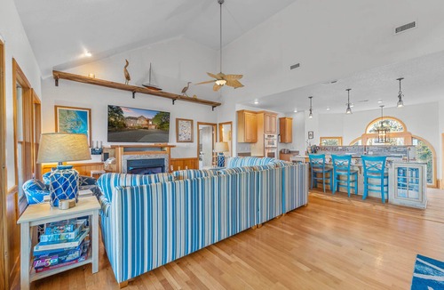 Buxton House | Soundfront Dog Friendly w/Hot Tub, Elevator, Private Sound Access, Media Room
