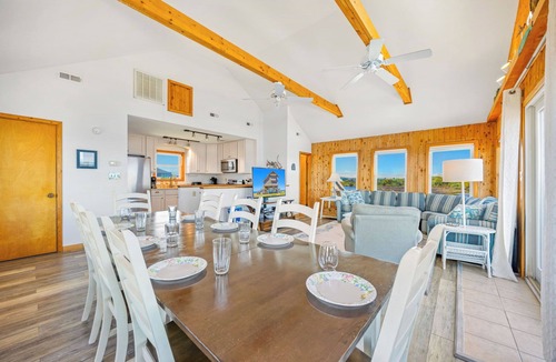 Avon House | Soundfront Home w/Private Boat Dock, Game Room, Windsports Access, & More!