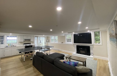 Orleans House | Spacious deck with amazing view, neighborhood path to Skaket Beach, game room