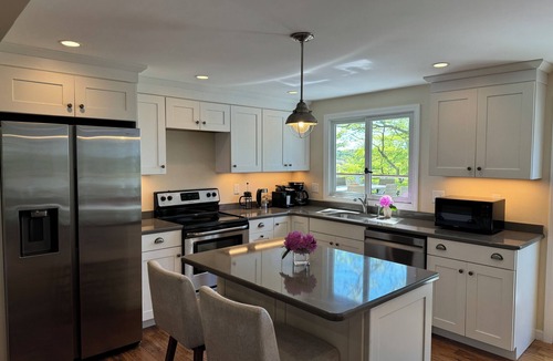 Orleans House | Spacious deck with amazing view, neighborhood path to Skaket Beach, game room