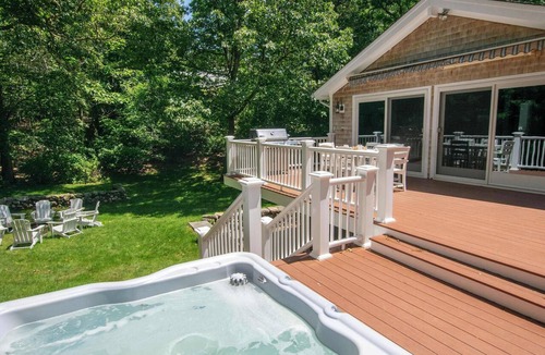 Brewster House | Steps to Pond, Hot Tub & Game Room!
