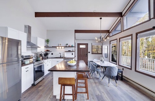 Long Pond Ski Chalet | Summer Oasis: Hot Tub, Huge Yard, Pool + Lakes