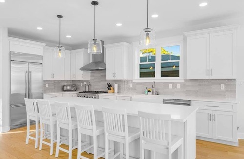 Bethany Beach House | Town of Bethany Beach home with a fireplace & outdoor living - near beach