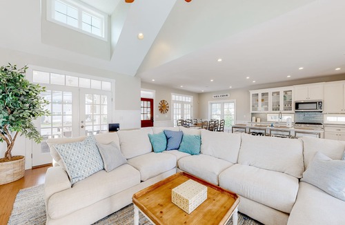 Dodds Addition House | Town of Rehoboth Beach inviting home with heated pool, firepit, central AC, W/D