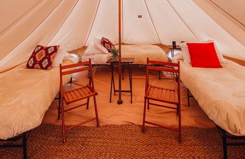 Coram House | Twin Tent w/Shared Bathroom - Stay with us by the Crown of the Continent.