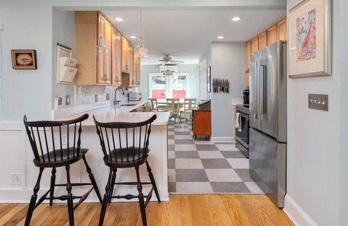 North Beach House | Walk to the Boardwalk from This Bay Beach House with Porch TV and Firepit