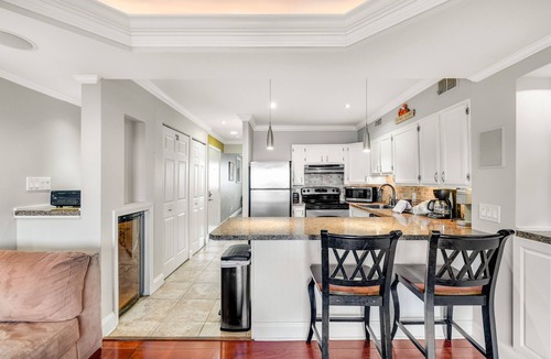 North Ocean City Condo | Water View Condo with Patio, Central AC, W/D, Full Kitchen, & Free WiFi